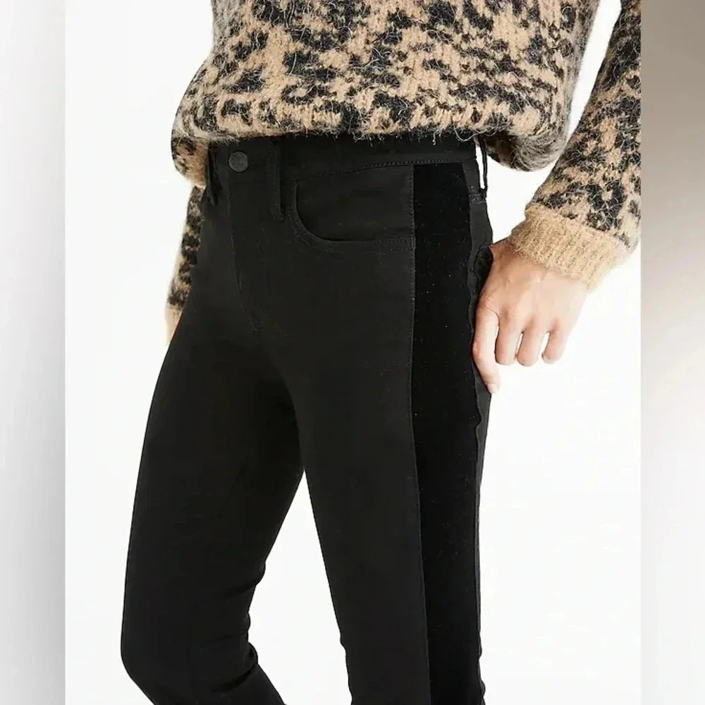 Madewell 9" Mid-Rise Skinny Jeans: Velvet Tuxedo Stripe Edition